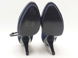 Saint Laurent Navy And Black Courts Blue High Heels Size Eu 38.5 Aa0525czsa