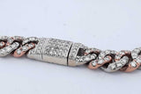 4.32cttw Diamond Cuban Link Bracelet 14k Two Tone Gold 33.5g 7.5 In Eb0826oxxzde
