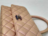 Chanel Quilted Iridescent Caviar Coco Top Handle Bag Eb0924wrxzdu