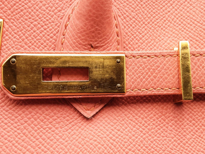Hermès Epsom Birkin 30 Flamingo Handbag Sd0325lzrxzsa