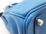 Hermes Birkin 25 Bleu Brighton Blue Swift Palladium Handbag Do1225lrrxzde