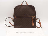 Michael Kors Rhea Medium Slim Logo Backpack Brown Aa0824rzsa