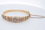 1.14cttw 10k Yellow Gold Diamond Hinged Bangle Bracelet 18.7 Grams Eb0626lwxzdu