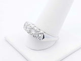 1.60 Cttw Diamond & 14k White Gold Anniversary Ring 6.3 Gram Size 9 Fw0926llzxdu