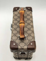 Gucci Supreme Monogram Globe-trotter Bamboo Top Handle Vanity Case Aa0325loxzsa