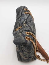 Yves Saint Laurent Denim Quilted Puffer Toy Bag Eb0626cxzsa