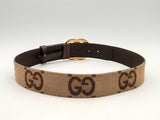 Gucci Marmont Jumbo Gg Wide Canvas & Leather Belt & Gold-tone Buckle Fw0125lxzsa