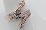 0.68cttw Diamond Ring In 14k Rose Gold 7.2 Grams Size 8.75 Eb1026wxzsa
