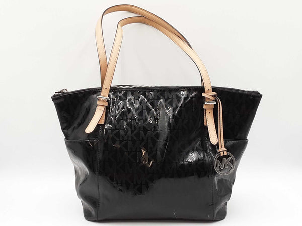 Michael Kors Jet Set Black Patent Leather Travel Tote Sd0126ordu