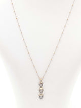 Diamond & 10k Heart Pendant With 14k Station Chain 4.5 Grams 17 Inch Fw0826wordu