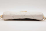 Chanel White Mini Flap Bag With Pearl Strap Sd0326erzde