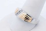Platinum & 18k Yellow Gold Diamond Ring 13.1 Grams Size 11 Eb0526wcxde