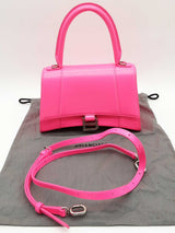 Balenciaga Hourglass Neon Pink Leather Crossbody Bag Do0724pxzde