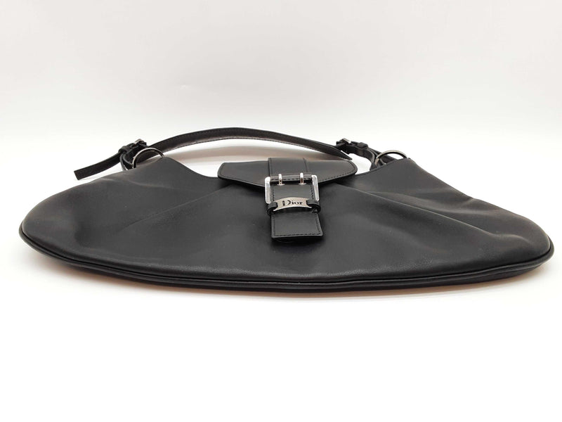 Christian Dior John Galliano Street Chic Black Leather Shoulder Bag Do0525orxde
