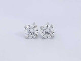 2.1ctw Lab Grown Diamond Stud Earrings In 14k White Gold 1.1 Grams Sd0723srxsa