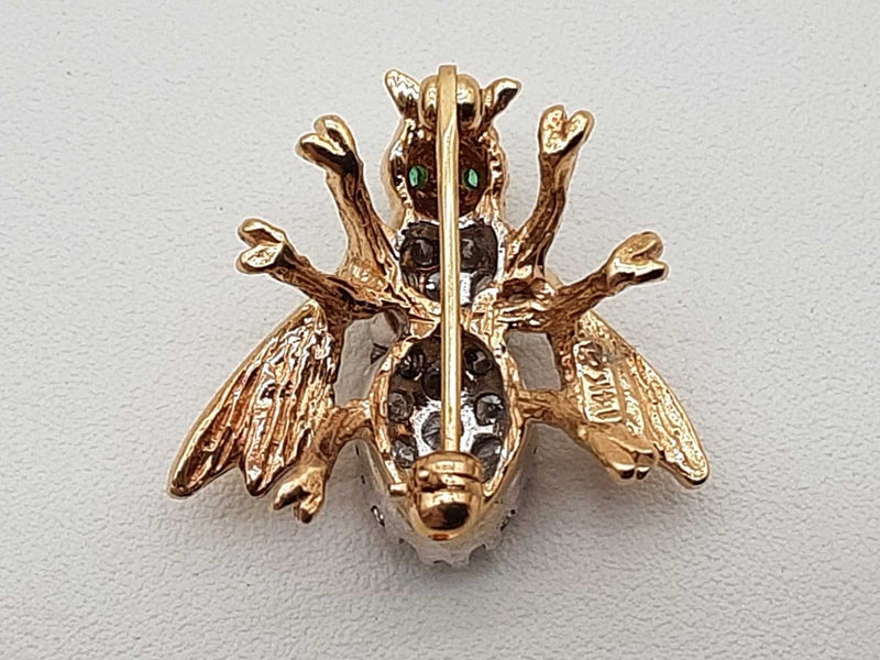 0.70 Cttw Diamonds 14k Two Tone Gold 5.0g Bee Pin Do0425wexde