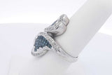 5.6cttw Diamond Ring In 14k White Gold 10.3 Grams Size 7.25 Eb0326lxxzdu