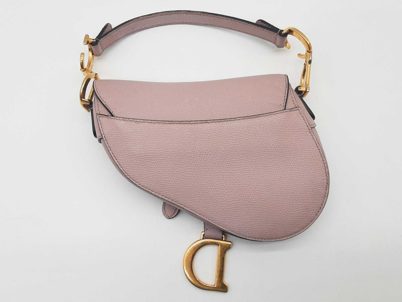 Christian Dior Saddle Blush Pink Grained Leather Handbag Do0625oxzxde