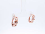 Diamond & 14k Rose Gold Bowknot Leverback Earrings 3.8 Grams Fw0925lczdu