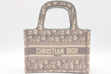 Christian Dior Grey Oblique Embroidery Mini Book Tote Bag Eb0426exzde