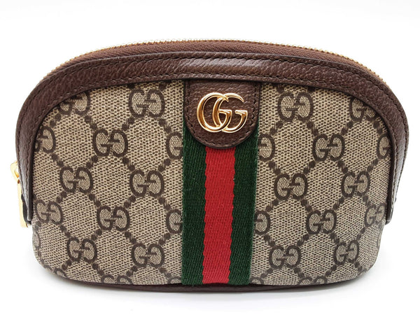 Gucci 625550 Ophidia Gg Supreme Green Red Web Cosmetic Bag Do0325wwxde