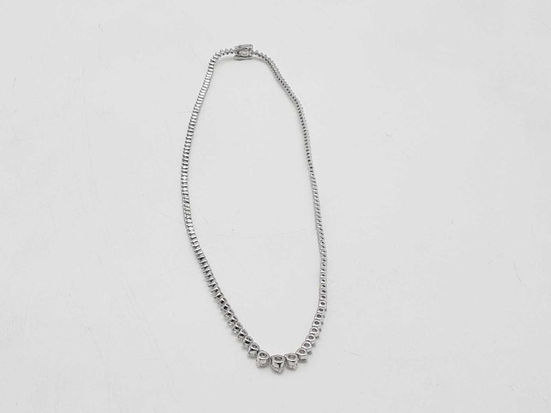 10.84 Cttw Diamond 14k White Gold 13.8 Grams Necklace 16 In Aa0625rzxzsa