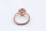 Pandora Cubic Circonia Rose Gold Plated Circle Ring 2.8g Size 4.5 Eb0724ixdu