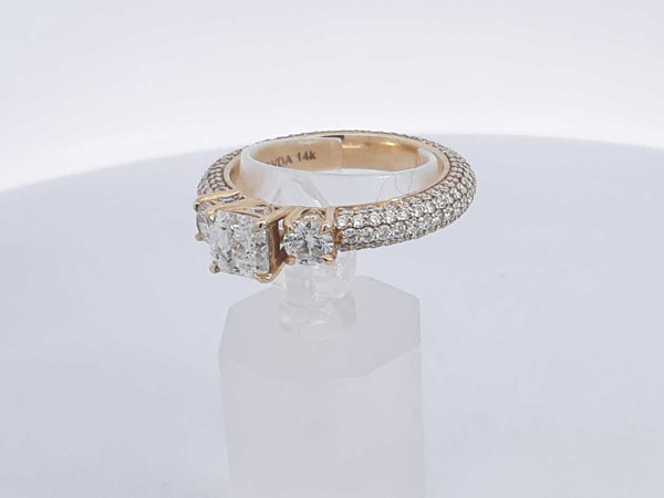 4.12 Cttw 14k Yellow Gold 8.6 G Fancy Wedding Ring Size 10 Aa0525wexzsa