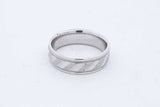 14k White Gold Wedding Band 5.8 Grams Size 8 Eb1025lixde