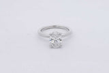 3.0ctw Lab Grown Oval Diamond Ring 14k White Gold 4.1 Grams Size 7 Eb0526rcrsa