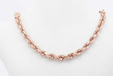 10k Rose Gold Rope Chain Necklace 22 Grams 20 Inch Eb0226exzsa