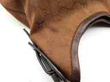 Gucci 107752 Gg Brown Canvas Leather Hobo Shoulder Bag Do0726exde