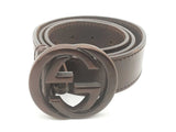 Gucci Interlocking Guccima Brown Belt Sd0725crsa