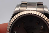 Rolex 26mm Oyster Perpetual Datejust Stainless Steel Watch 18k Bezel Eb325wxxzsa