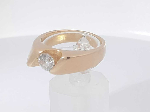 0.45 Cttw Diamond 14k Yellow Gold Solitaire Ring 9.4 Grams Size 9 Aa0525rxzsa