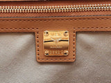 Mcm Essential Medium Tote Bag In Cognac Visetos Coated Canvas Fw0525ozxdu