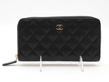 Chanel Caviar Zip Around Wallet Black Aa0826wrzsa
