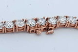 30.75cttw Lab Grown Diamond Tennis Necklace 10k Rose Gold 21.5 In Eb0926pxxzde