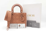 Christian Dior My Abc Dior In Matte Cannage-quilted Beige Leather Fw0926loxzdu
