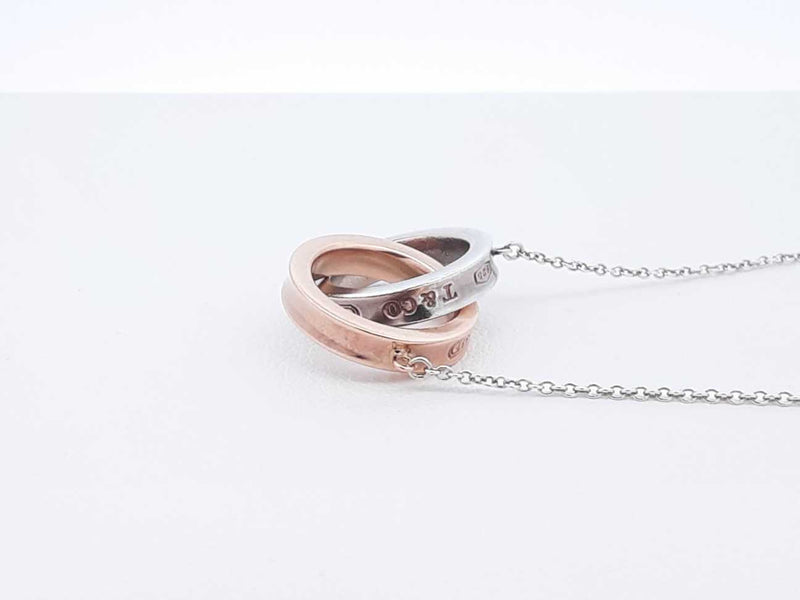 Tiffany & Co. Interlocking Circles Silver Necklace 5 Grams 16 Inch Fw0525wrzdu