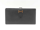 Hermès Bearn Long Wallet In Black Epsom Leather Fw0426ixzdu