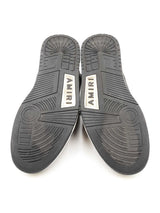 Amiri Skel Low Top Sneakers In Black & White Leather Size Us 11 Fw0126lzxdu