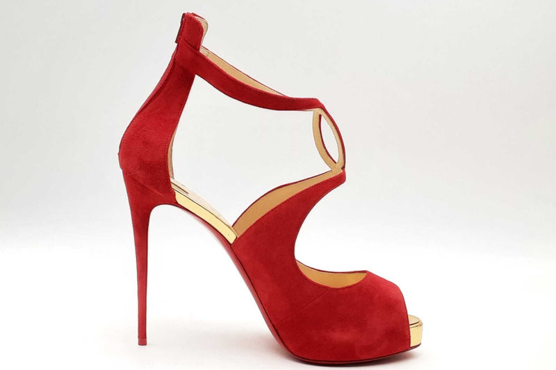 Christian Louboutin Red Suede Rosie Pumps Size 40 Eb0125lrxsa