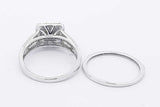 0.96cttw Diamond Wedding Set In 10k White Gold 3.7 Grams Size 6.75 Eb0226worsa