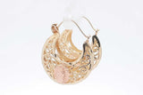 14k Yellow & Rose Gold Filigree Basket Hoop Earrings 4.6 Grams Eb1225lcrsa