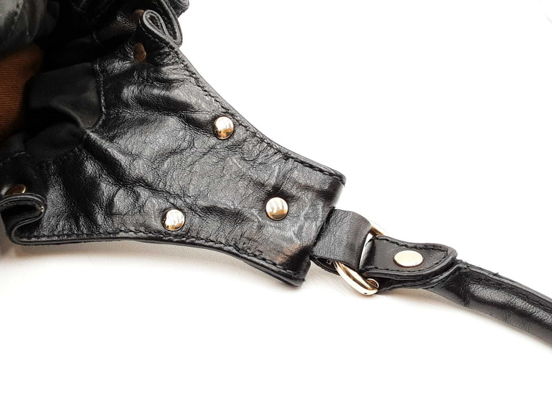 Gucci Studded Pelham Bag In Black Gg Monogram Canvas Fw0825orxdu