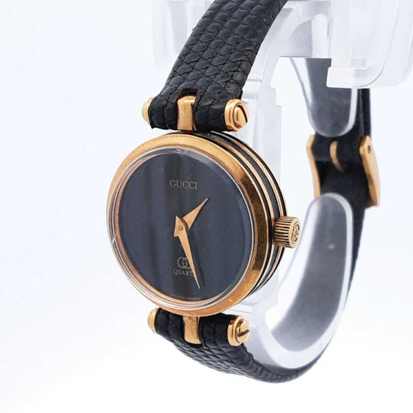 Gucci 21mm Oval Quartz Watch Black & Gold Sd0625ordu