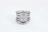 3.16cttw Diamond 14k White Gold Ring 16.1 Grams Size 6 Eb0626opxzdu