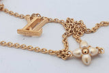 Louis Vuitton Lv Floragram Gold Tone Necklace 9.1 Grams 16 Inch Eb0726lxzsa
