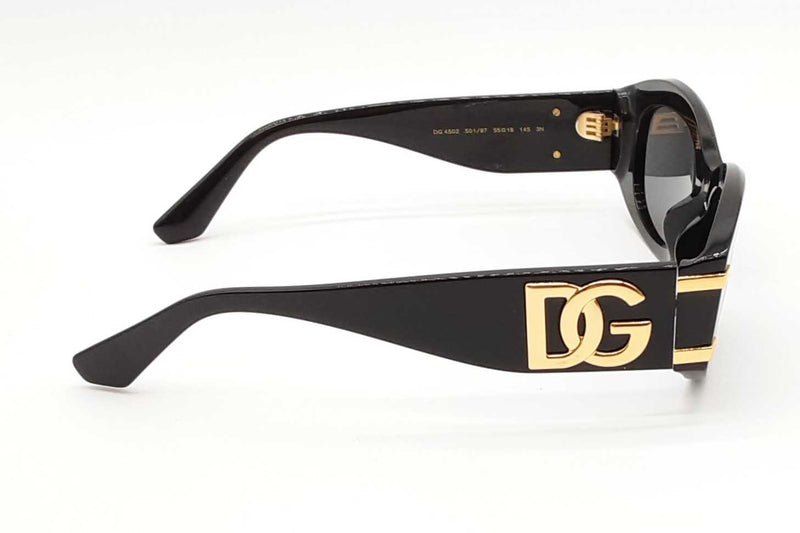 Dolce & Gabbana Dg4502 Oval Sunglasses In Black Eb1125ixde